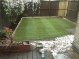 Garden makeover returf after